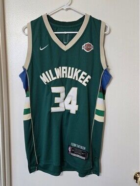 Nike Giannis Antetokounmpo #34 Milwaukee Bucks Harley-Davidson Jersey Size 48